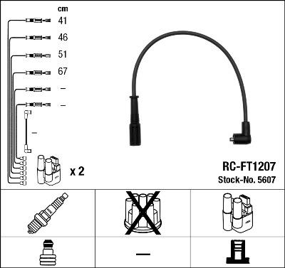 NGK 5607 - Комплект проводов зажигания autosila-amz.com