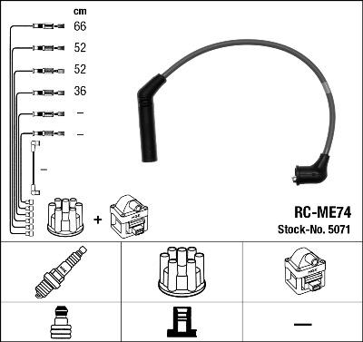 NGK 5071 - Комплект проводов зажигания autosila-amz.com