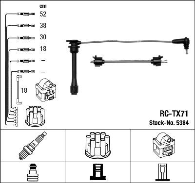 NGK 5384 - Комплект проводов зажигания autosila-amz.com