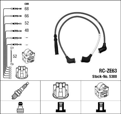 NGK 5388 - Комплект проводов зажигания autosila-amz.com