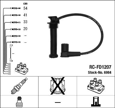 NGK 6984 - Комплект проводов зажигания autosila-amz.com