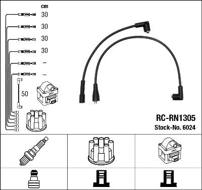 NGK 6024 - Комплект проводов зажигания autosila-amz.com