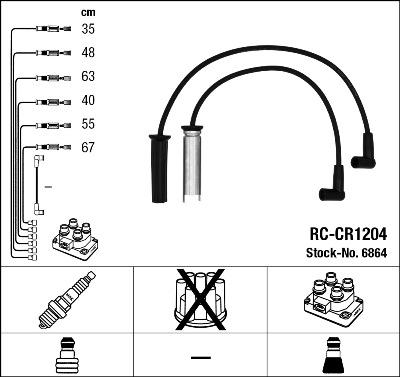 NGK 6864 - Комплект проводов зажигания autosila-amz.com