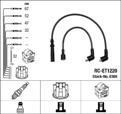 NGK 6369 - Комплект проводов зажигания autosila-amz.com