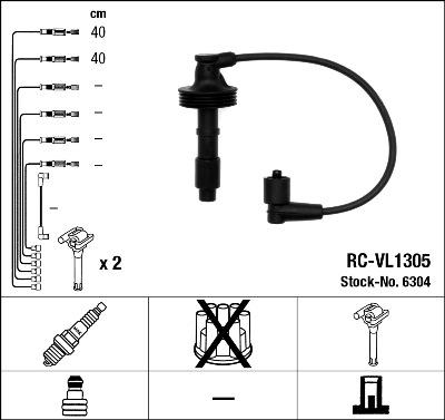 NGK 6304 - Комплект проводов зажигания autosila-amz.com