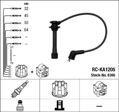 NGK 6306 - Комплект проводов зажигания autosila-amz.com