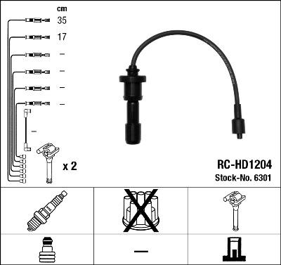 NGK 6301 - Комплект проводов зажигания autosila-amz.com