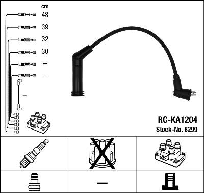 NGK 6299 - Комплект проводов зажигания autosila-amz.com