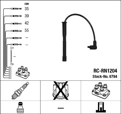 NGK 6794 - Комплект проводов зажигания autosila-amz.com