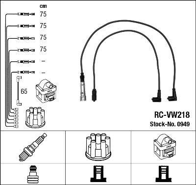 NGK 0949 - Комплект проводов зажигания autosila-amz.com