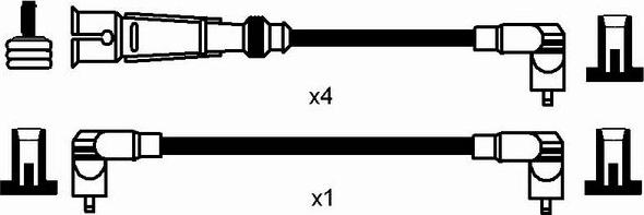 NGK 0941 - Комплект в/в проводов RC-VW210 autosila-amz.com