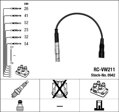 NGK 0942 - Комплект проводов зажигания autosila-amz.com