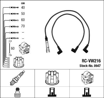 NGK 0947 - Комплект проводов зажигания autosila-amz.com