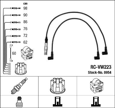 NGK 0954 - Комплект проводов зажигания autosila-amz.com