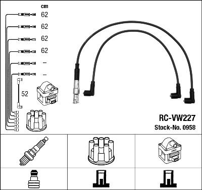 NGK 0958 - Комплект проводов зажигания autosila-amz.com
