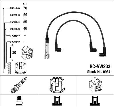 NGK 0964 - Комплект проводов зажигания autosila-amz.com