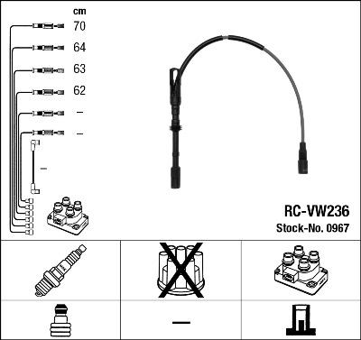 NGK 0967 - Комплект проводов зажигания autosila-amz.com