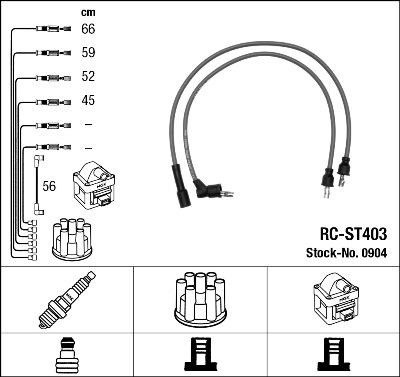 NGK 0904 - Комплект проводов зажигания autosila-amz.com