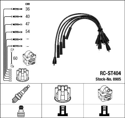 NGK 0905 - Комплект проводов зажигания autosila-amz.com