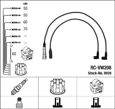 NGK 0939 - Комплект проводов зажигания autosila-amz.com
