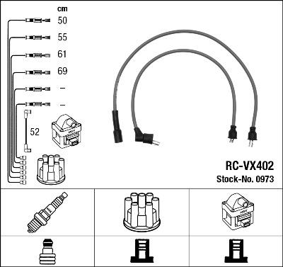 NGK 0973 - Комплект проводов зажигания autosila-amz.com