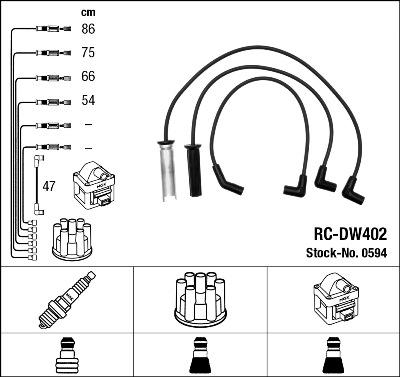 NGK 0594 - Комплект проводов зажигания autosila-amz.com