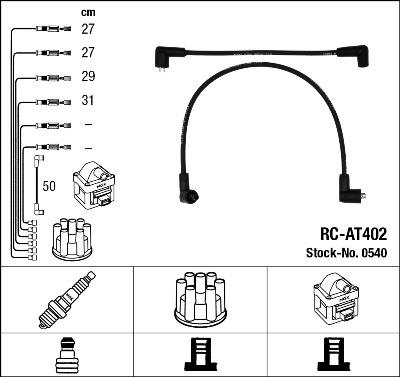 NGK 0540 - Комплект проводов зажигания autosila-amz.com