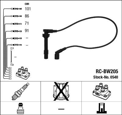 NGK 0548 - Комплект проводов зажигания autosila-amz.com