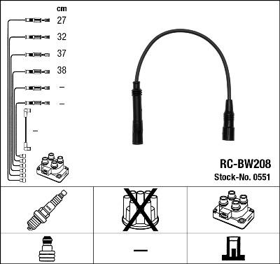 NGK 0551 - Комплект проводов зажигания autosila-amz.com