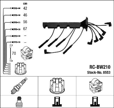 NGK 0553 - Комплект проводов зажигания autosila-amz.com
