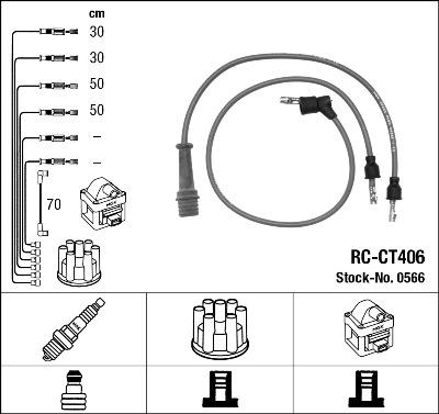 NGK 0566 - Комплект проводов зажигания autosila-amz.com