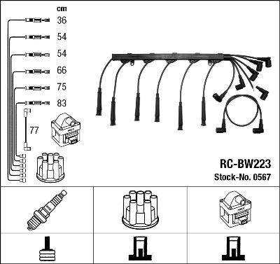 NGK 0567 - Комплект проводов зажигания autosila-amz.com