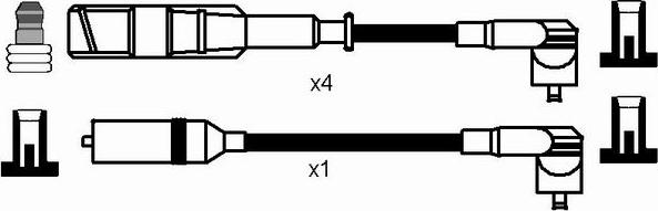 NGK 0515 - Комплект в/в проводов RC-AD215 autosila-amz.com