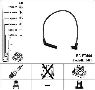 NGK 0691 - Комплект проводов зажигания autosila-amz.com