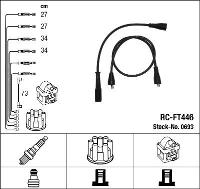 NGK 0693 - Комплект проводов зажигания autosila-amz.com