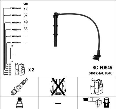 NGK 0640 - Комплект проводов зажигания autosila-amz.com