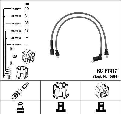 NGK 0664 - Комплект проводов зажигания autosila-amz.com