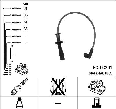 NGK 0663 - Комплект проводов зажигания autosila-amz.com