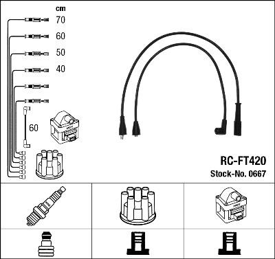 NGK 0667 - Комплект проводов зажигания autosila-amz.com
