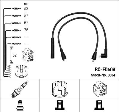 NGK 0604 - Комплект проводов зажигания autosila-amz.com