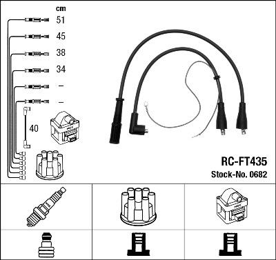 NGK 0682 - Комплект проводов зажигания autosila-amz.com