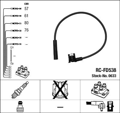 NGK 0633 - Комплект проводов зажигания autosila-amz.com