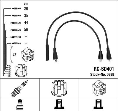 NGK 0899 - Комплект проводов зажигания autosila-amz.com