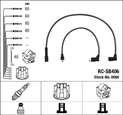 NGK 0896 - Комплект проводов зажигания autosila-amz.com