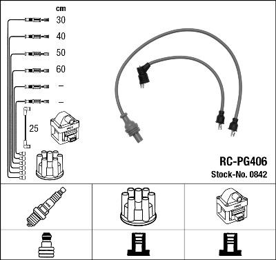 NGK 0842 - Комплект проводов зажигания autosila-amz.com