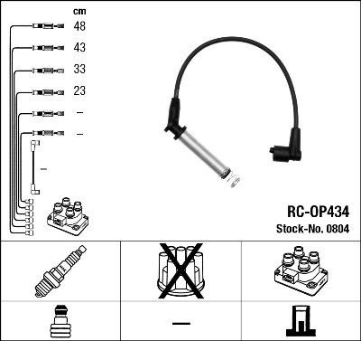 NGK 0804 - Комплект проводов зажигания autosila-amz.com