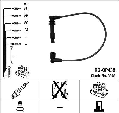 NGK 0808 - Комплект проводов зажигания autosila-amz.com