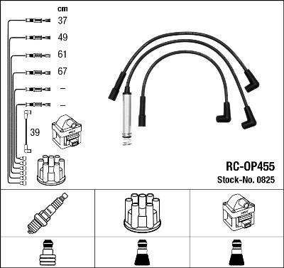 NGK 0825 - Комплект проводов зажигания autosila-amz.com
