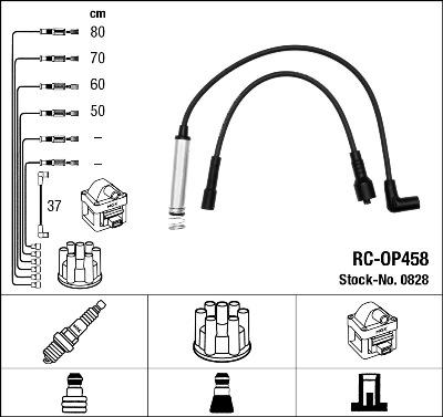 NGK 0828 - Комплект проводов зажигания autosila-amz.com