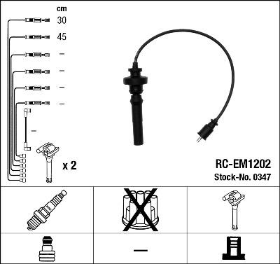 NGK 0347 - Комплект проводов зажигания autosila-amz.com